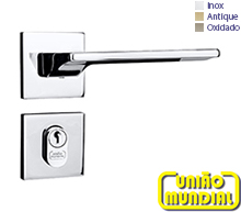 Fechadura Safira União Mundial 40mm - Roseta Quadrada