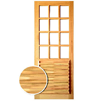 Folha Porta Beca e Vidro Quadriculado