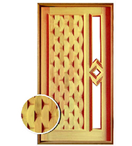 Porta Couro Pivotante com Visor Losango